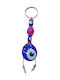 Kostibas Fashion Handmade Metallic Eye Keychain Blue