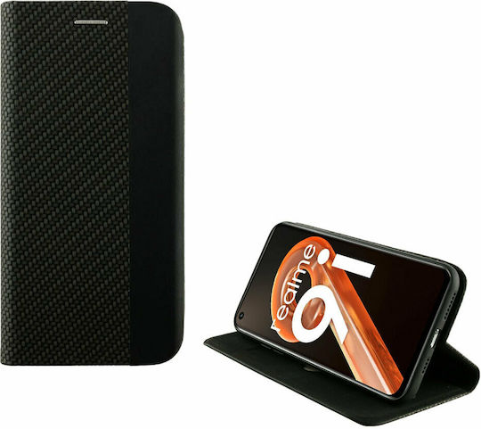 Idol 1991 Elite Anti-RFID Книга Изкуствена кожа Черен (Realme 9i)