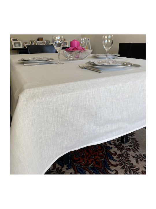 Palatex Tischtuch Leinen All Linen Ivory 150x190cm