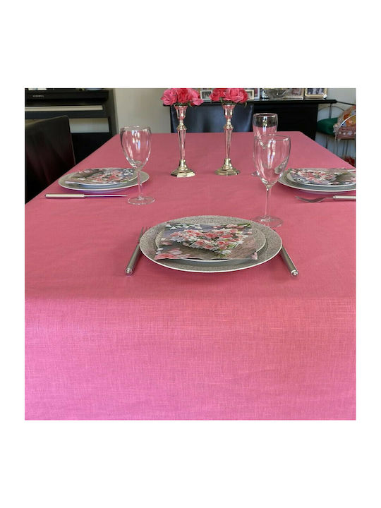 Palatex Checkered Linen All Linen Fuchsia 150x1...
