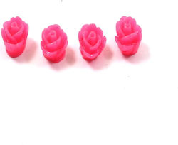 Resin flower 9x7mm/50pcs Fuchsia