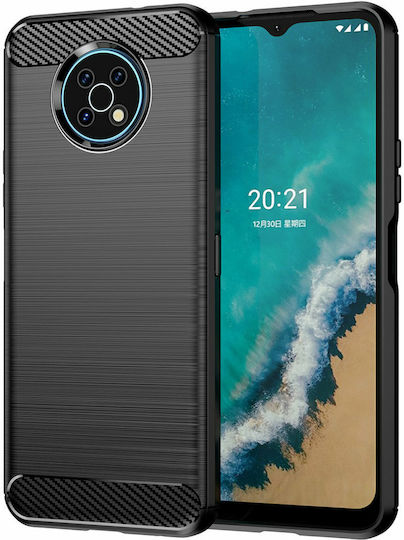 Hurtel Carbon Задна корица Силикон Черен (Nokia G50)