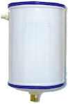 Άστρον Wall Mounted Metallic High Pressure Round Toilet Flush Tank White