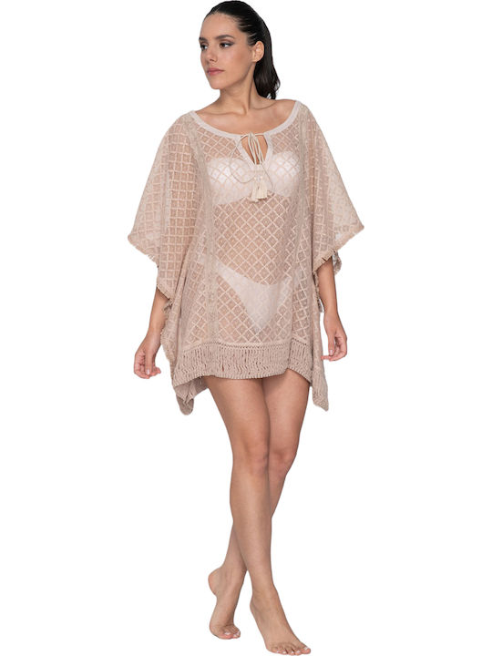 Luna Feminin Scurt Caftan de Plajă Bej