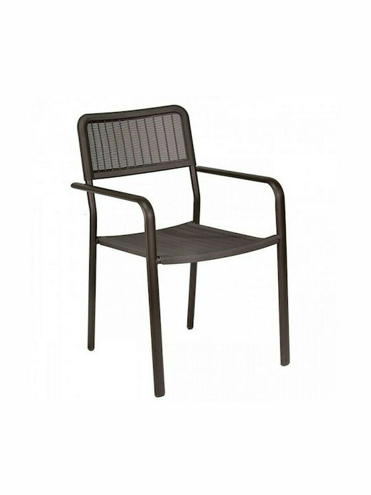 Καρέκλα Εξωτερικού Χώρου Rattan Zara Καφέ 60x55x83.5εκ.