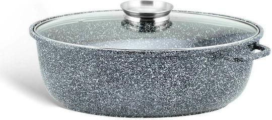 Edenberg Oval Aluminum Dutch Oven with Glass Lid 38cm