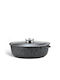 Edenberg Oval Aluminum Dutch Oven with Glass Lid 38cm