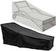 Husă Impermeabilă De Protecție Pentru Chaise Lounge 210x75x80cm În Culoare Neagră