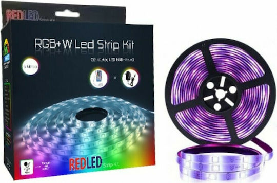 Redled Bandă LED 12V RGB Lumină 5m cu Sursă de alimentare & Telecomandă