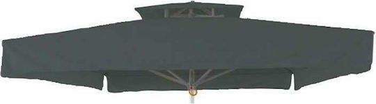 Bliumi Replacement Umbrella's Fabric Gray 3.5x3.5m