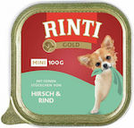 Rinti Gold Wet Food Dogs in Trays with Deer and Calf 100gr