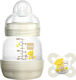 Mam Plastikflasche Gegen Koliken mit Silikonsauger für 0+, 0+ m, Monate Beige Teddybär - Beige 130ml 2Stück