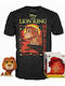 Funko Поп! Tees Disney: Цар Лъв - Lion King - Mufasa (Flocked) (Г) (Л) Мек Специално издание