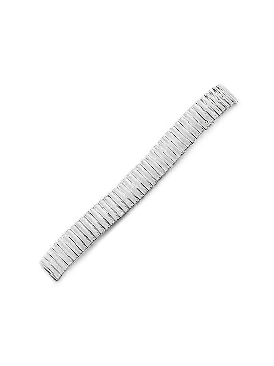 Stahlarmband B087822SL 22mm Silber strukturiert