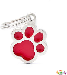 My Family Classic Pfote Hundetags Rote Metallis...