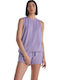 S Women's Athletic Blouse Sleeveless Lilacc