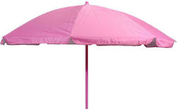 TnS Ομπρέλα Θαλάσσης Ροζ Διαμέτρου 2m με UV Προστασία Ροζ