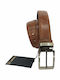 Men's Belt Leather Tabac Brown