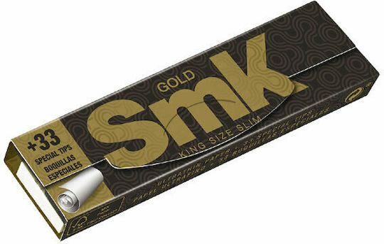 SMK Gold Foițe de Țigări Rulate Slim King Size cu Hârtie de țigări 33 foi 1buc