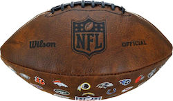Wilson NFL Official Throwback 32 Team Logo Ball Rugby Ball Brown