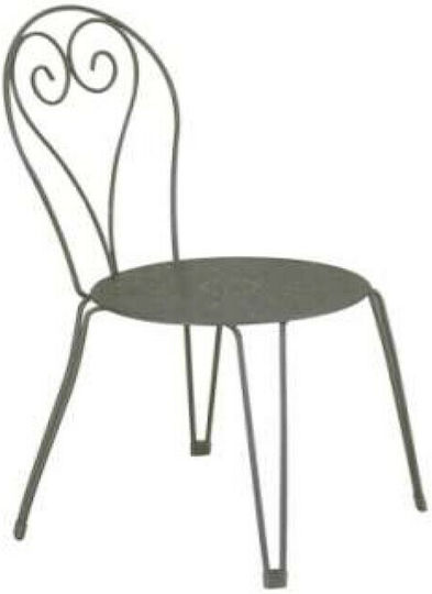 Outdoor Chair Metallic Anais 5401G Silver 52x58x90cm