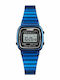 Skmei Digital Women's Watch Chronograph with Blue Metal Bracelet