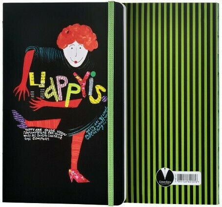 Linardatos Happy is... Notebook A5 Ruled with Elastic Multicolour (Μiscellaneous Designs/Colors)