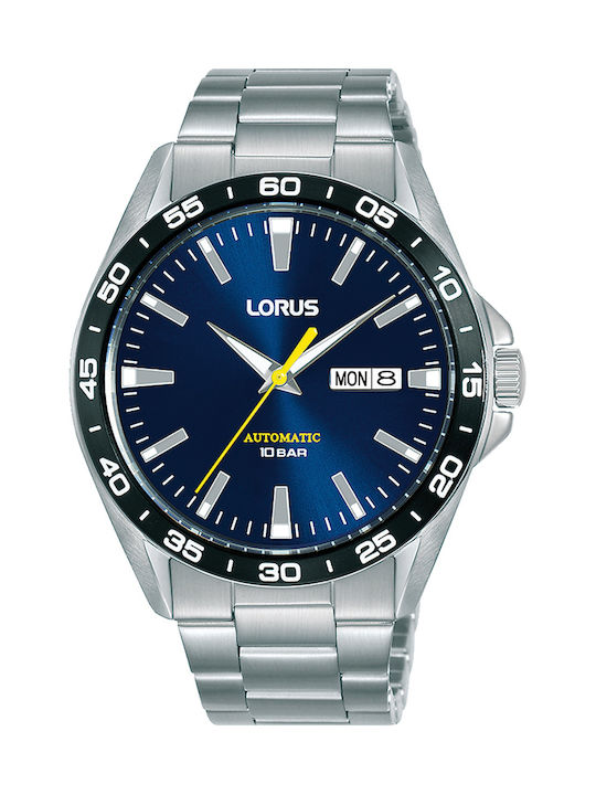 Lorus Sport Ρολόι Αυτόματο με Μεταλλικό Μπρασελέ σε Ασημί χρώμα