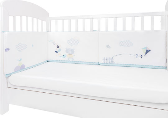 Kikka Boo Cat Lovely Day Crib Bumpers Classic Inside Light Blue 35x210cm