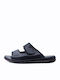 Leder Herrensandalen in Schwarz Farbe