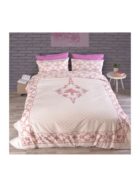 Palatex Duvet Cover Set Single with Pillowcase 160x240 Carmine Pink