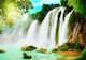 Autocolantă Fototapet de Perete 441x315cm The beauty of nature: Waterfall