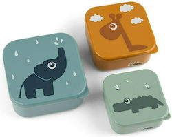 Done by Deer Baby Food Container Set made of Plastic Blue 3pcs