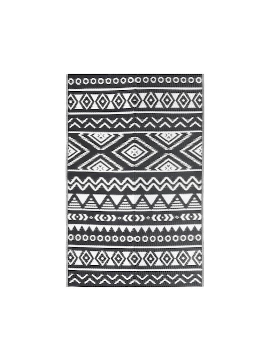 vidaXL Rug Outdoor Rectangular Black