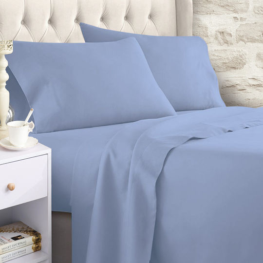Palatex Shades Baumwoll-Bettbezug Übergröße 230x250 Shades Bel Air Blue