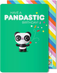 Pandastic Greeting Card Birthday 12.5x17.5cm