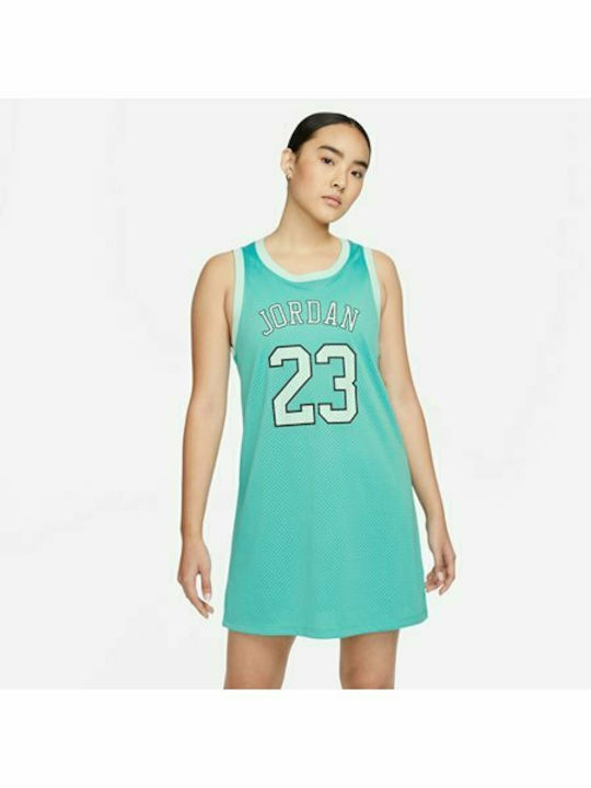 Nike Heritage Mini Καλοκαιρινό Αμάνικο Αθλητικό Φόρεμα Πράσινο