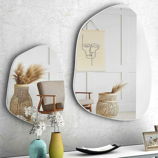 Megapap Denza Ασύμμετρος Λευκός 80x100cm 2τμχ Megapap Denza Ασύμμετρος Λευκός 80x100cm 2τμχ