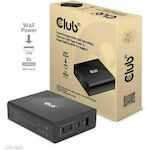 Club3D Βάση Φόρτισης με Θύρα USB-A και 3 Θύρες USB-C 132W Power Delivery σε Μαύρο χρώμα (CAC-1906)