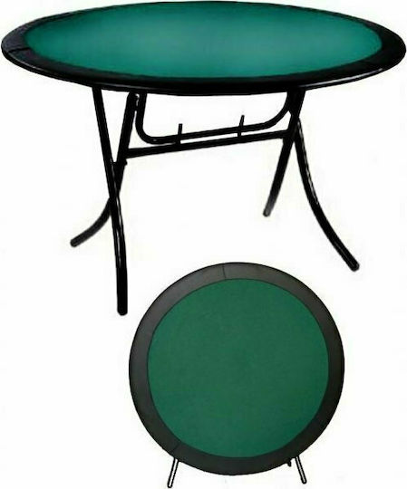 Pokertisch Metallisch Klappbar Grün 130x130cm Falten mit Aschenbecher 1Stück