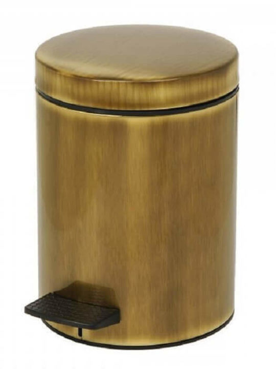 Verdi Metalic Perie pentru coșul de gunoi din baie 5lt Culoare bronz