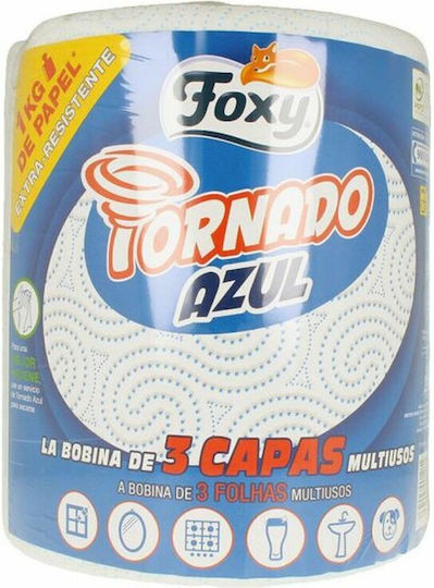 Foxy Tornado Küchenpapier Rolle 3 Blätter (1000gr/Rolle)