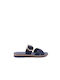 Fantasy Sandals Elle Damen Flache Sandalen Anatomisch in Blau Farbe