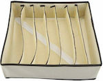 Aria Trade Fabric Drawer Organizer For Clothes in Beige Color 34x30x10cm 1pcs