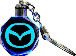 Mazda Keychain 3D Led Light Mazda Glass with Led Transparent