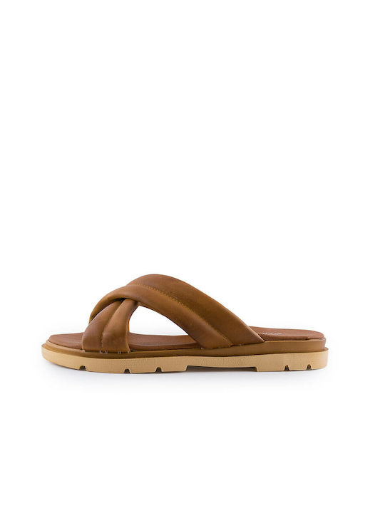 Step 39 Women's Flat Sandals in Tabac Brown Color