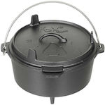 MFH Dutch Oven Cast Iron Κατσαρόλα για Camping 3.8lt