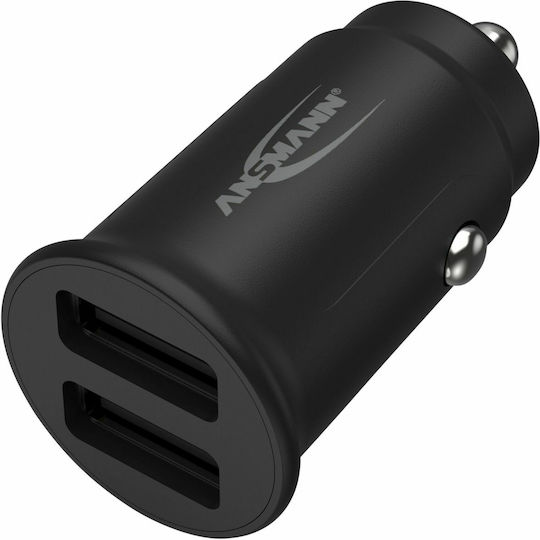 Ansmann In-Car Handy-Autoladegerät 12W mit 3xUSB-A Schwarz Farbe