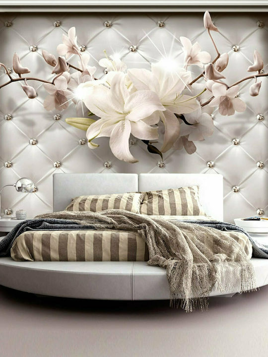 Wall Mural Royal Elegance Fabric White 150x105cm