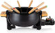 Tristar Electric Metallic Fondue Pot for 10 Persons Black
